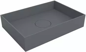 Bernstein TWA112 Aufsatzwaschbecken Mineralguss schwarz matt 50cm (TWA112)