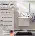 Fackelmann Compact Line Waschtisch-Set 71cm, 2 Türen, Keramikbecken, kaschmir