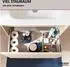 Fackelmann Compact Line Waschtisch-Set mit Unterschrank, Keramik, Eiche, 71cm (4008033858168)