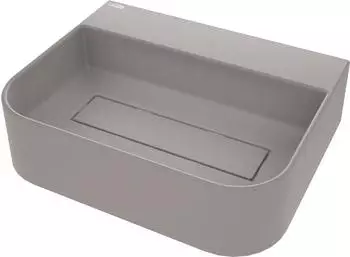 Deante Arnika Aufsatzwaschbecken 50,5x40,5 cm grauer Stein matt (CQA_SU5S)
