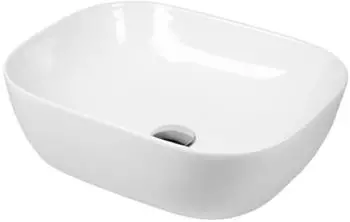 Stabilo Sanitär Aufsatzwaschbecken eckig, Keramik, weiß, 495x390x150mm (340844)