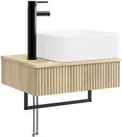 Vidaxl Wall-mounted Wash Basin Sonoma Oak 50 X 41 X 39 Cm