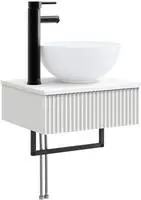 vidaXL Wandmontiertes Waschbecken Wei&szlig; 40 x 35 x 39 cm Holzwerkstoff