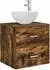 vidaXL Hänge-Waschtischunterschrank 2 Schubladen Rauchige Eiche 49,5x41x64,5cm