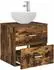 vidaXL Hänge-Waschtischunterschrank 2 Schubladen Rauchige Eiche 49,5x41x64,5cm