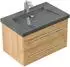 Posseik YAMO 75 Badmöbel-Set Granit G654, eiche gold, SoftClose (YAMO 75)