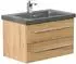 Posseik YAMO 75 Badmöbel-Set Granit G654, eiche gold, SoftClose (YAMO 75)
