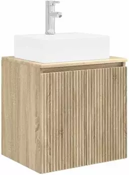 vidaXL Wandmontierter Waschtisch Sonoma-Eiche 49,5x41x62,5cm
