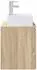vidaXL Wandmontierter Waschtisch Sonoma-Eiche 49,5x41x62,5cm