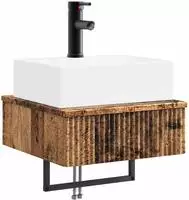 vidaXL Wandmontiertes Waschbecken Altholz 40 x 41 x 39 cm