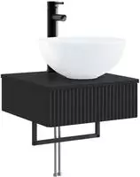 vidaXL Wandmontiertes Waschbecken Schwarz 40 x 41 x 40,5 cm