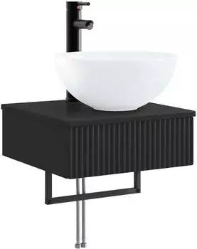 vidaXL Wandmontiertes Waschbecken schwarz 40x41x40,5cm