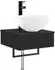 vidaXL Wandmontiertes Waschbecken schwarz 40x41x40,5cm