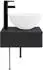 vidaXL Wandmontiertes Waschbecken schwarz 40x41x40,5cm