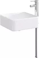 vidaXL Waschbecken mit Wasserhahn und Abfluss Chrom 49 x 37 x 14 cm