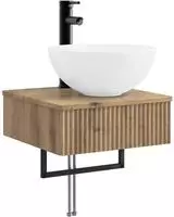 vidaXL Wandmontiertes Waschbecken Artisan-Eiche 40 x 41 x 40,5 cm