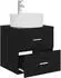 vidaXL Wandmontierter Waschtisch schwarze Eiche 49,5x44,5x65cm (890295)