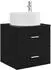 vidaXL Wandmontierter Waschtisch schwarze Eiche 49,5x44,5x65,5cm (890319)