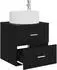 vidaXL Wandmontierter Waschtisch schwarze Eiche 49,5x44,5x65,5cm (890319)