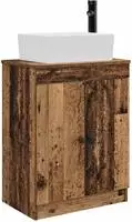 vidaXL Badezimmerschrank mit Waschbecken Altholz 54 x 35 x 83 cm