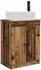 vidaXL Badezimmerschrank mit Waschbecken, Altholz, 54x35x83cm (890136)