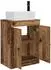 vidaXL Badezimmerschrank mit Waschbecken, Altholz, 54x35x83cm (890136)