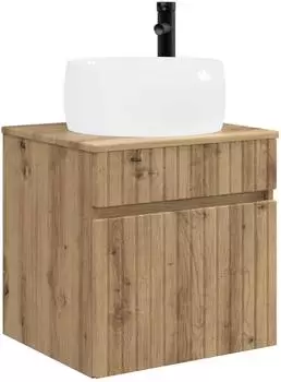 vidaXL Wandmontierte Waschbecken-Vanit&auml;t Artisan-Eiche 49x44,5x66cm (890621)