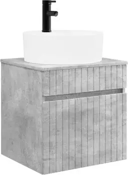 vidaXL Wandmontierter Waschtischunterschrank betongrau 49x44,5x65cm (890595)