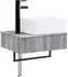 vidaXL Wandmontiertes Waschbecken Grau Sonoma 53x35x39cm Holzwerkstoff (890214)