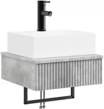 vidaXL Wandmontiertes Waschbecken betongrau 40x41x39cm