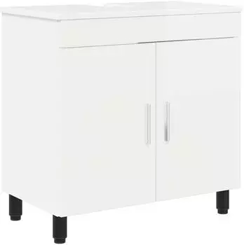 vidaXL Waschtisch Hochglanz wei&szlig; 60x35x60cm Holzwerkstoff (889399)