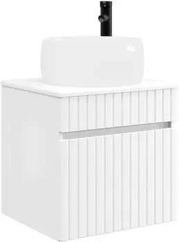 vidaXL Wandmontierter Waschtischunterschrank wei&szlig;, 49x44,5x66cm
