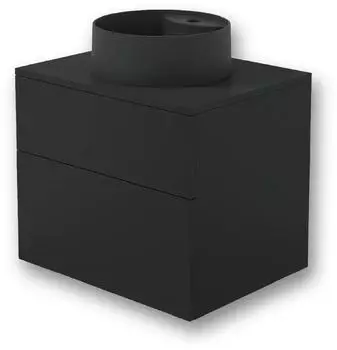 Deante Prizma Waschbeckenschrank mit Granitwaschbecken, hellgrau, 60cm