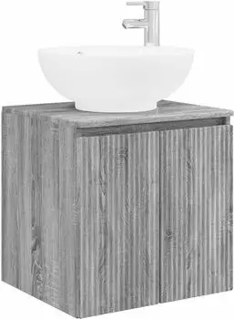 vidaXL Wandmontierter Waschtisch Grau Sonoma 49,5x44,5x65cm (890448)