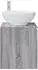 vidaXL Wandmontierter Waschtisch Grau Sonoma 49,5x44,5x65cm (890448)