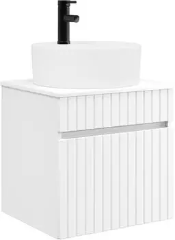 vidaXL Wandmontierter Waschtischunterschrank weiß 49x44,5x65cm