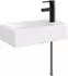 vidaXL Waschbecken mit Wasserhahn und Abfluss, matt schwarz (890223)