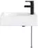 vidaXL Waschbecken mit Wasserhahn und Abfluss, matt schwarz (890223)