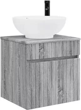 vidaXL Wandmontierte Waschbecken-Vanit&auml;t Sonoma-Grau (890608)