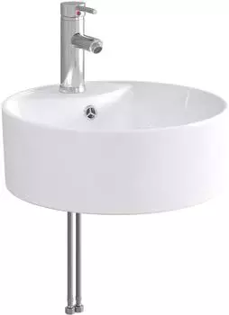 vidaXL Waschbecken mit Wasserhahn und Abfluss, Metall, chrom (890232)