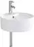 vidaXL Waschbecken mit Wasserhahn und Abfluss, Metall, chrom (890232)