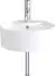 vidaXL Waschbecken mit Wasserhahn und Abfluss, Metall, chrom (890232)