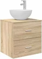 vidaXL Wandmontierte Waschtisch Sonoma-Eiche 49,5 x 41 x 64,5 cm