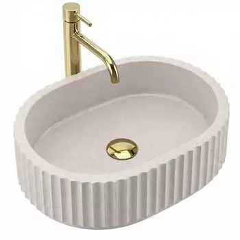 Rea Margaret Aufsatzwaschbecken oval 50x35,5cm beige matt (REA-U7343)