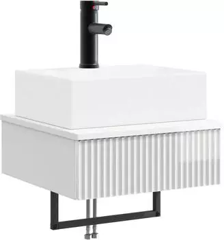vidaXL Wandmontiertes Waschbecken hochglanz wei&szlig; 40x41x39cm (890202)
