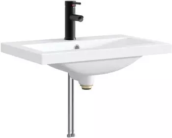 vidaXL Waschbecken matt schwarz 61x40x16,5cm (890235)
