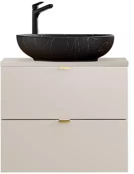 Lomado DURANGO-56 Waschtisch 60cm, Keramikwaschbecken, kaschmir matt (LA56-DURANGO-56-SET26)