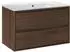 Comad Edmé Waschtisch 81cm, 2 Schubladen, dunkle Holzoptik