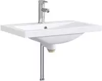 vidaXL Waschbecken f&uuml;rs Badezimmer Chrom 61 x 40 x 16,5 cm Metall