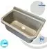 tecuro Ausgussbecken P55G grau mit Ablaufgarnitur und Siphon 18L (8022229)